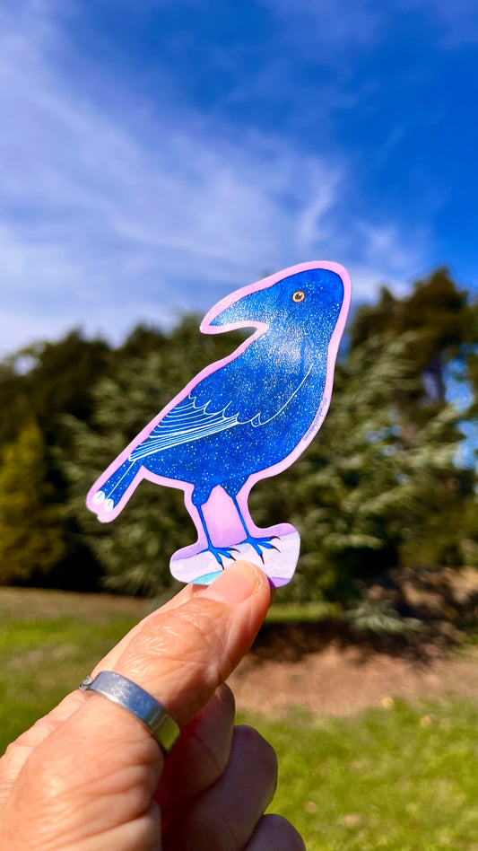 Currawong glossy sticker