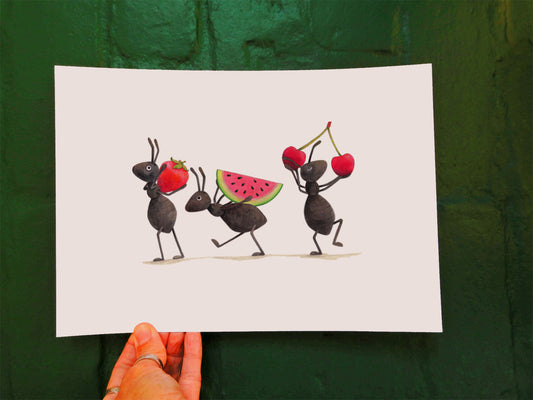 Picnic for Ants A5 or A4 print
