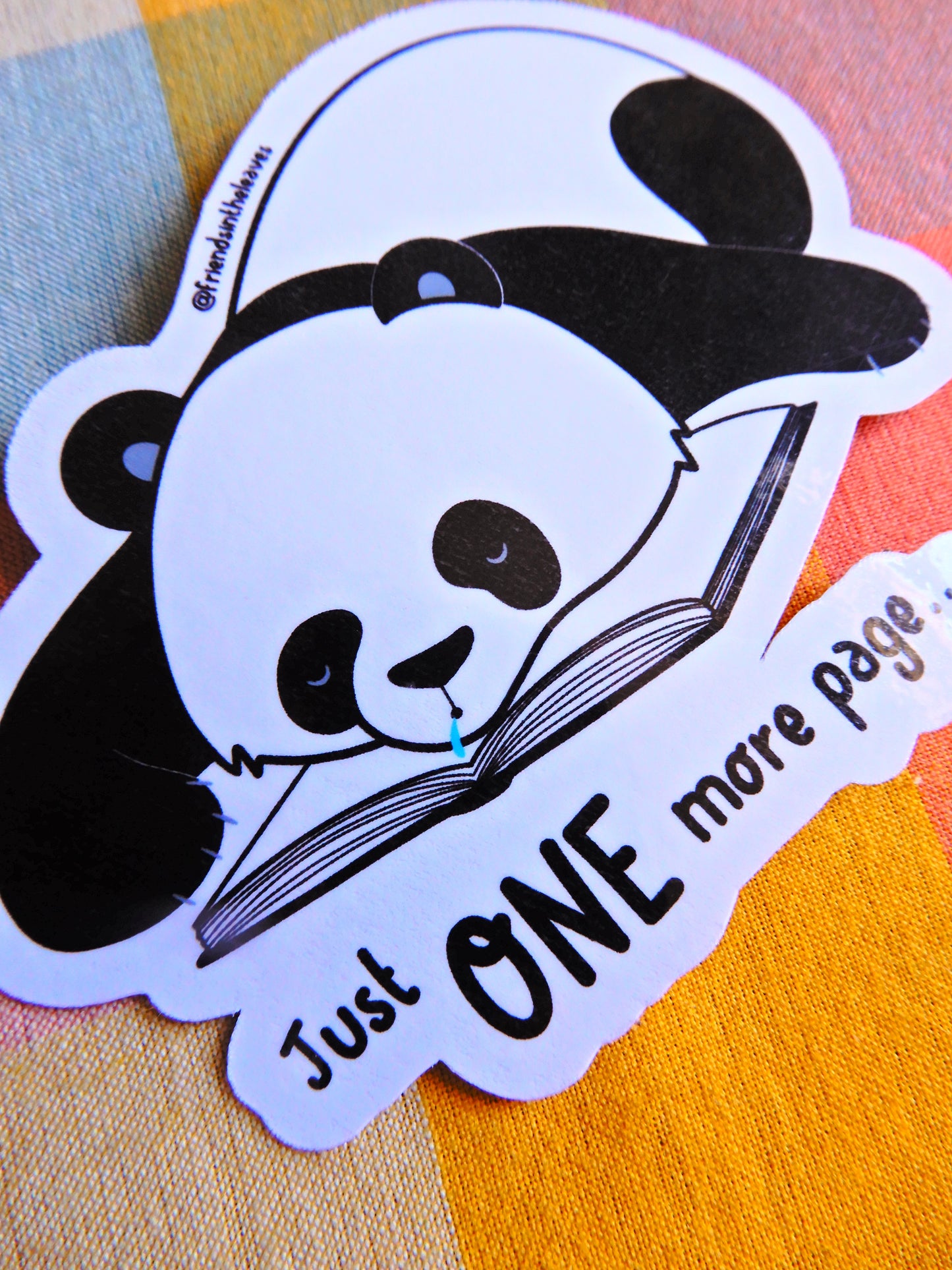 Sleepy Panda glossy sticker