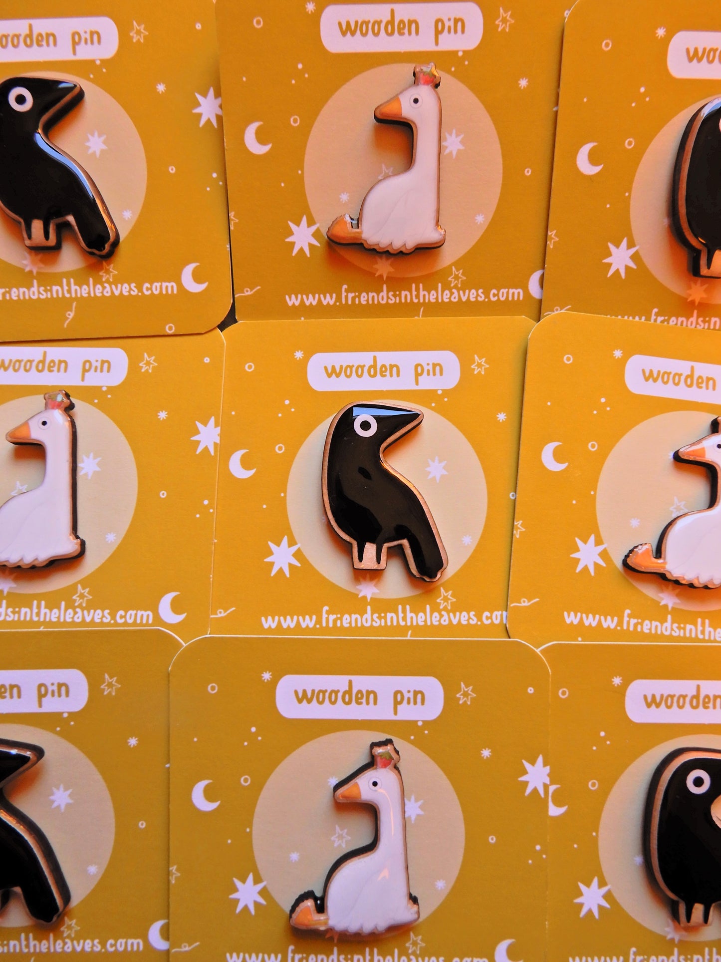 Confused Goose wooden pin