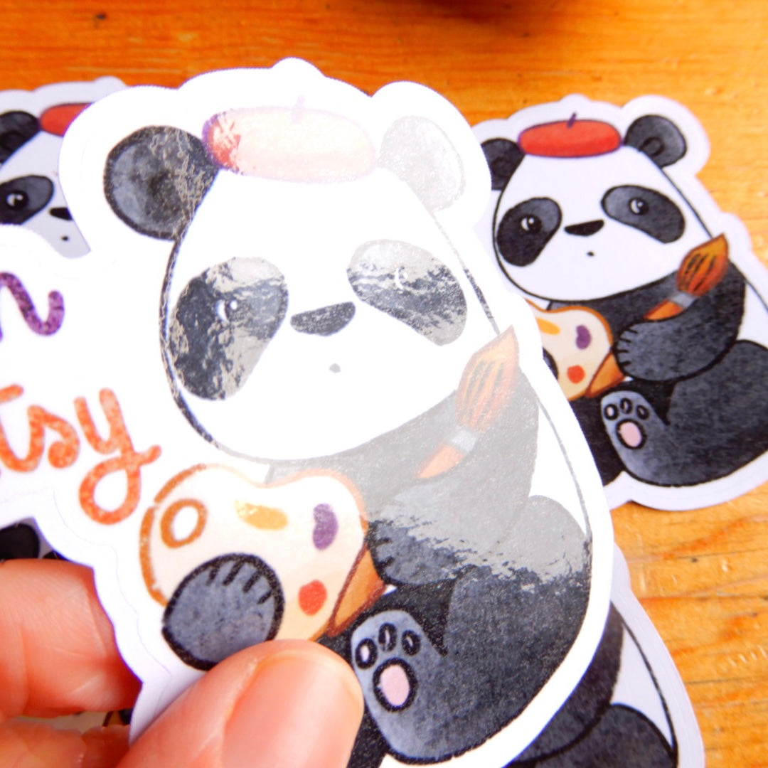 I Am Artsy Panda sticker