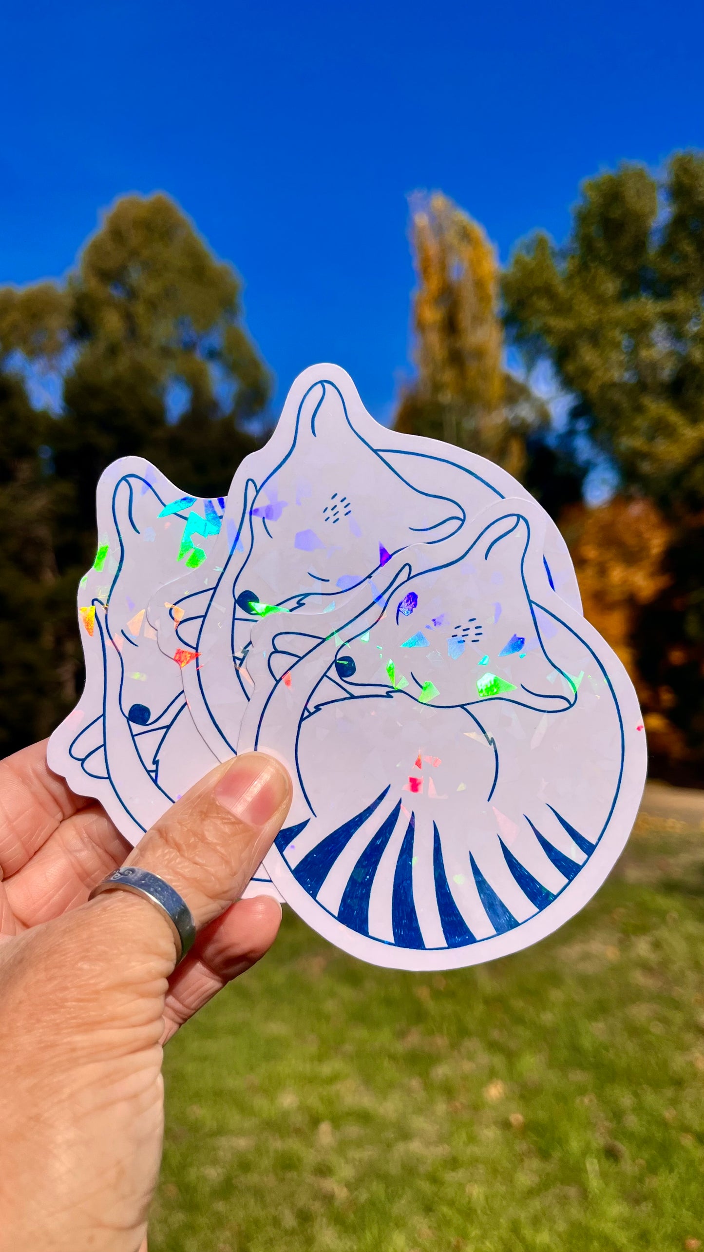 Thylacine Tasmanian Tiger holographic sticker