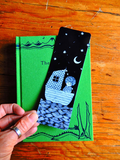 Girl in a boat bookmark