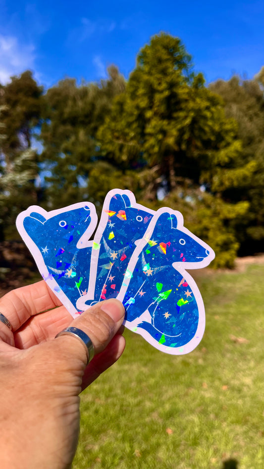 Tasmanian Devil holographic sticker