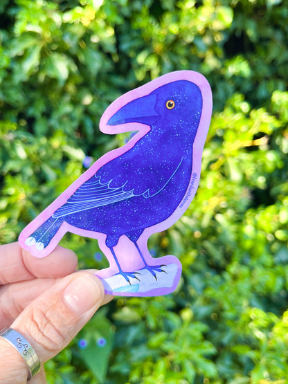 Currawong glossy sticker