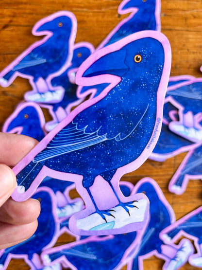 Currawong glossy sticker