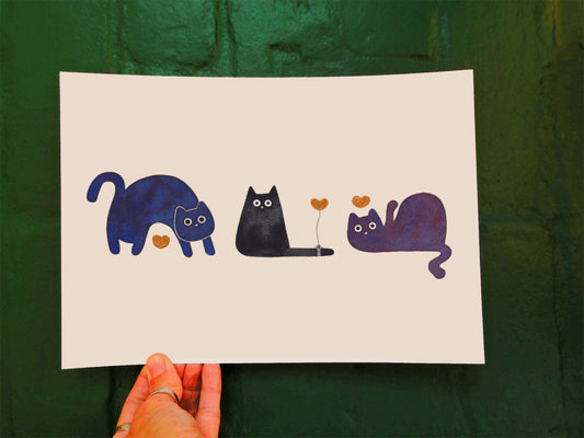 Lovecats A5 or A4 print