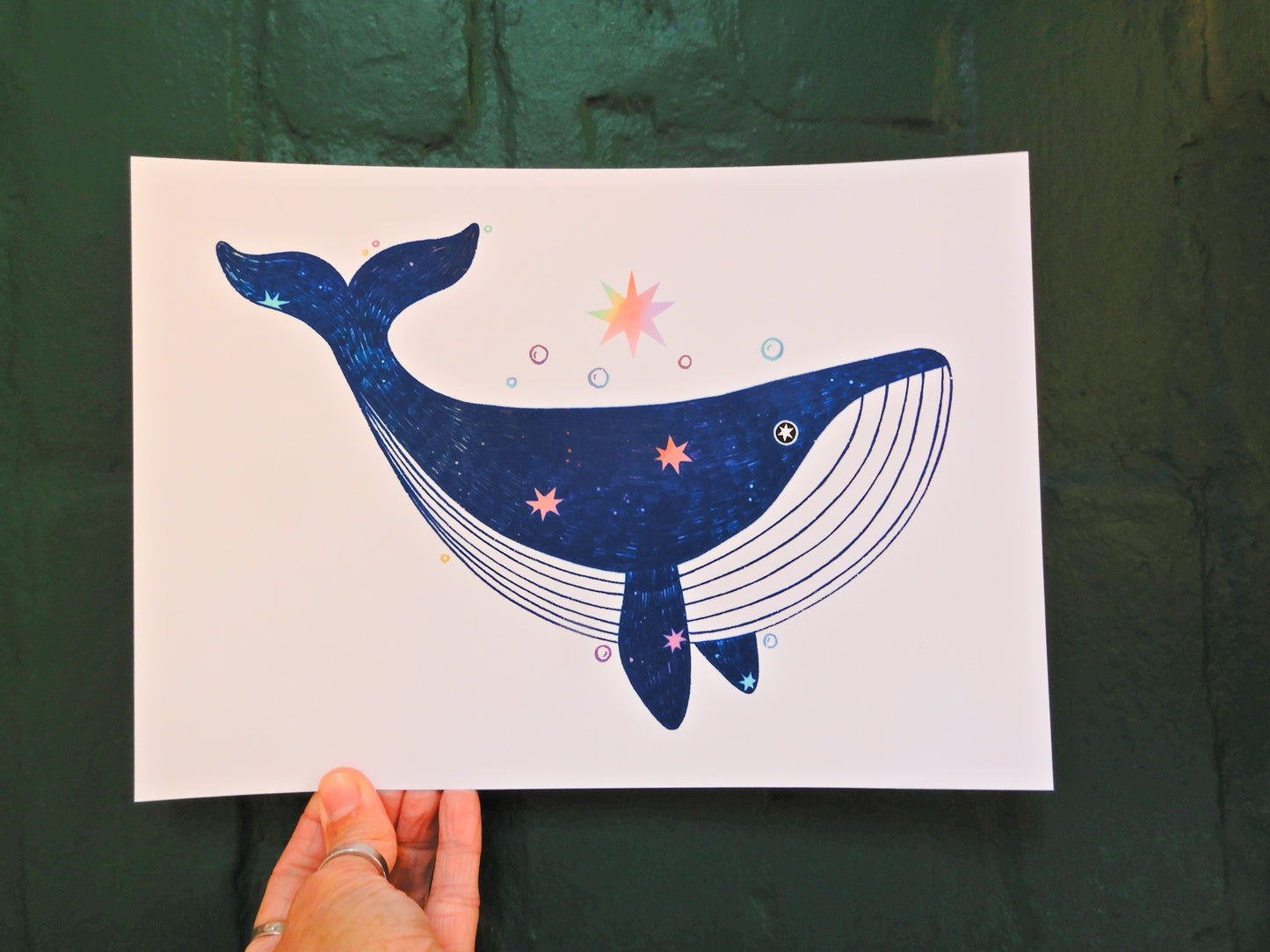 Whale A5 or A4 print