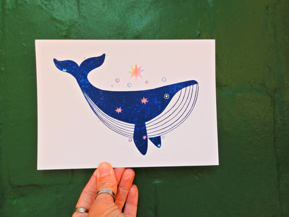 Whale A5 or A4 print