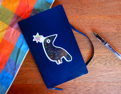 Starry Crow holographic sticker