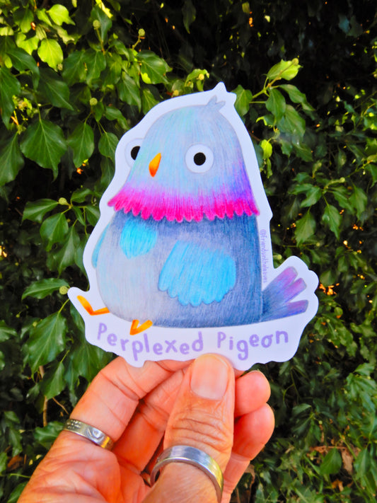 Pigeon glossy sticker