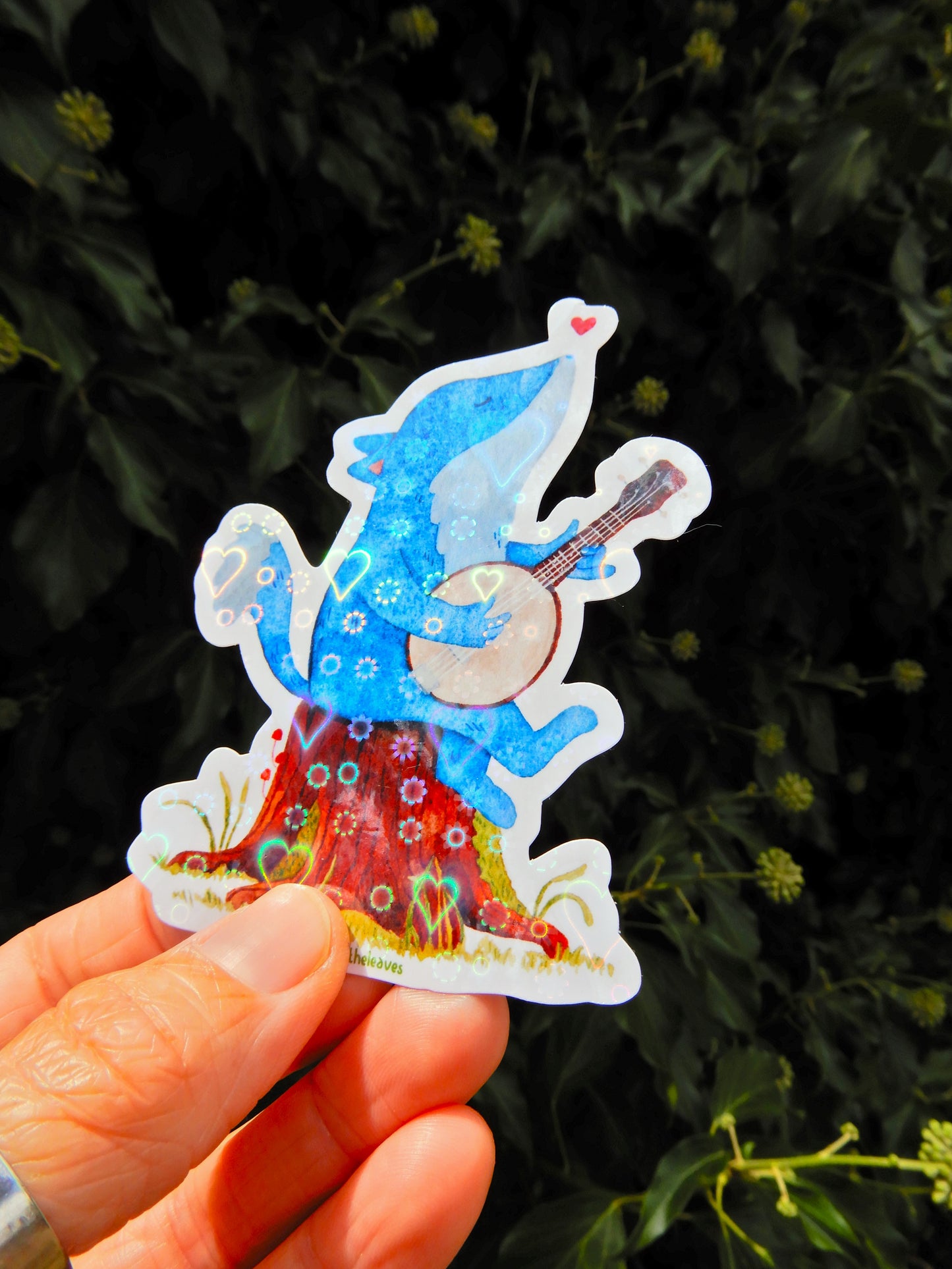 Howling Wolf holographic sticker