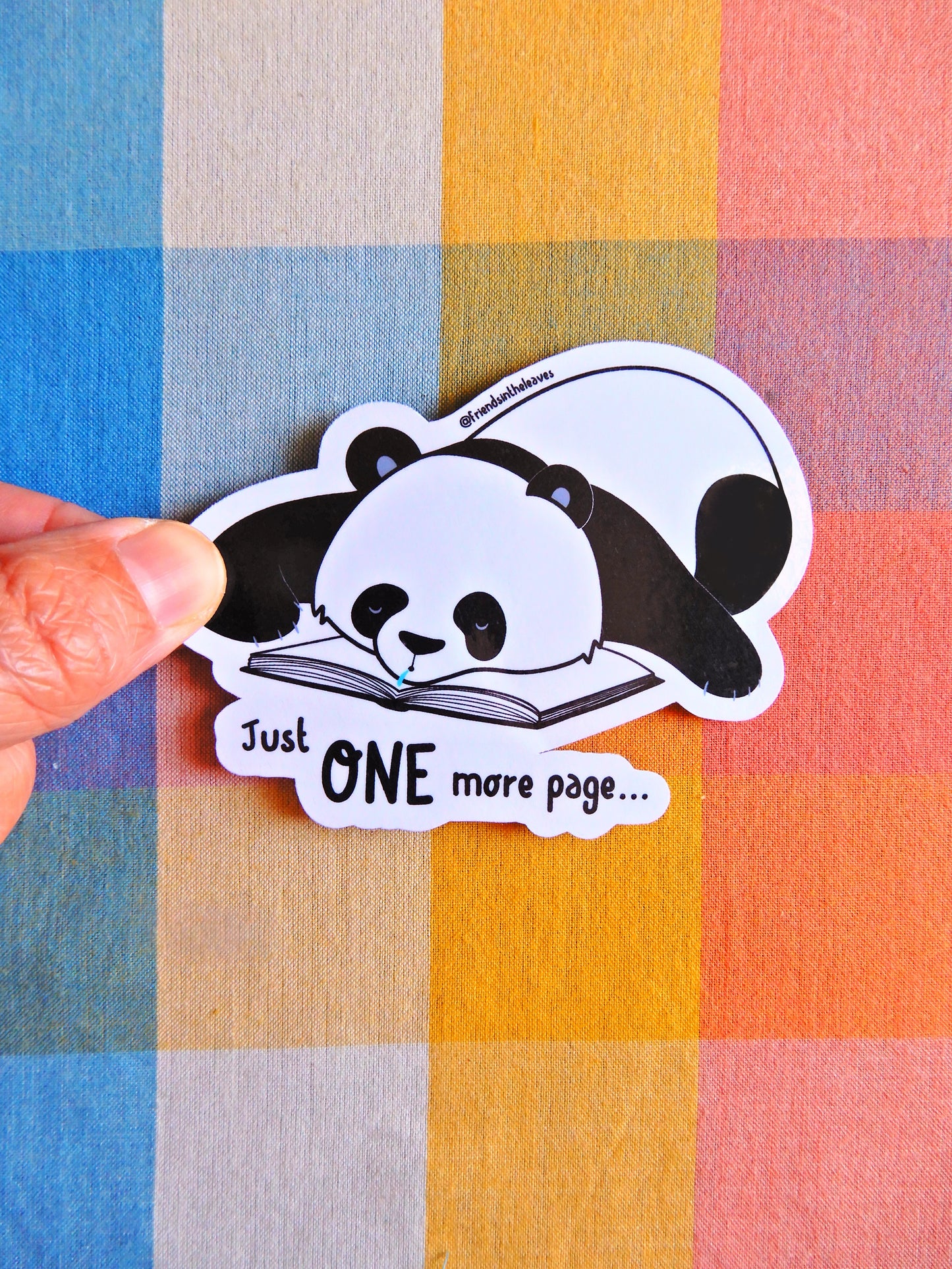Sleepy Panda glossy sticker