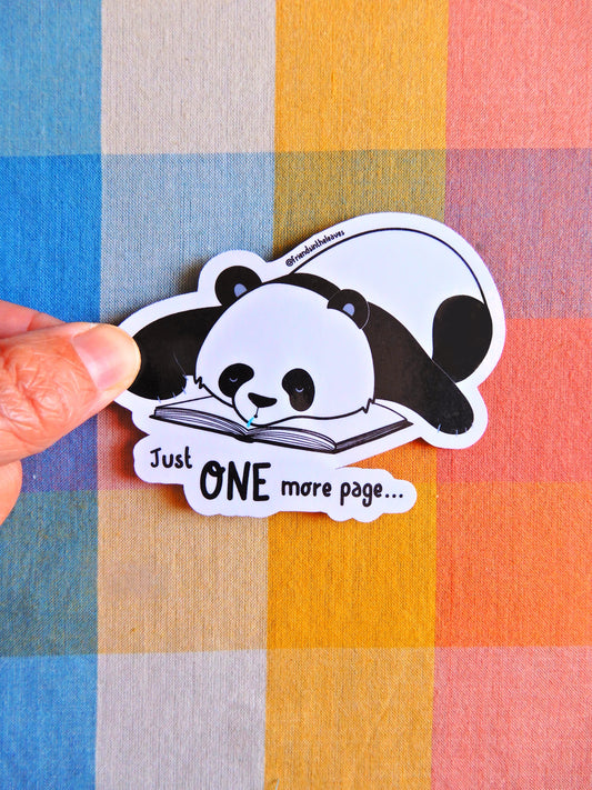 Sleepy Panda glossy sticker