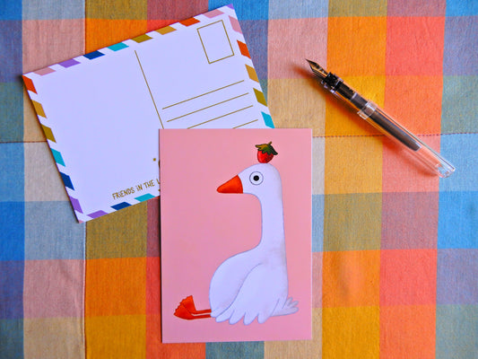Illustrated Goose postcard
