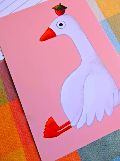 Illustrated Goose postcard