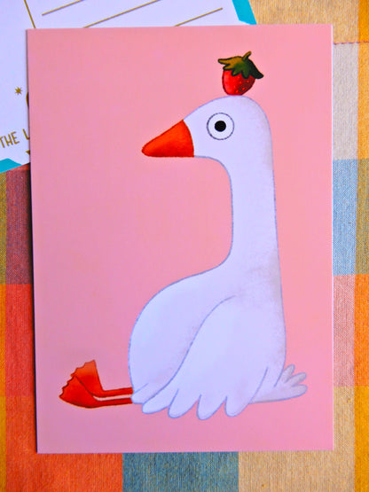Illustrated Goose postcard