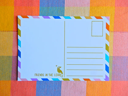 Illustrated Perplexed Pigeon postcard