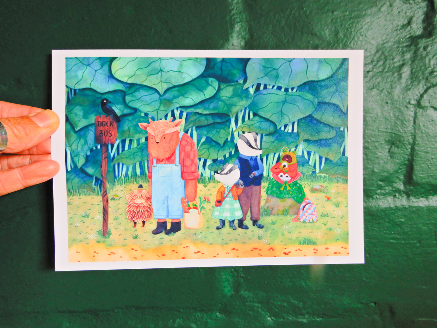 Waiting for the Tiger Bus A5 or A4 print