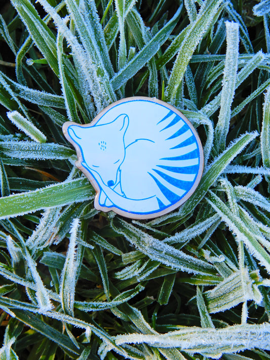 Sleepy Thylacine Tasmanian Tiger pin