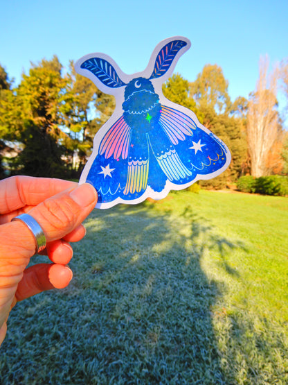 Magic Moth holographic sticker