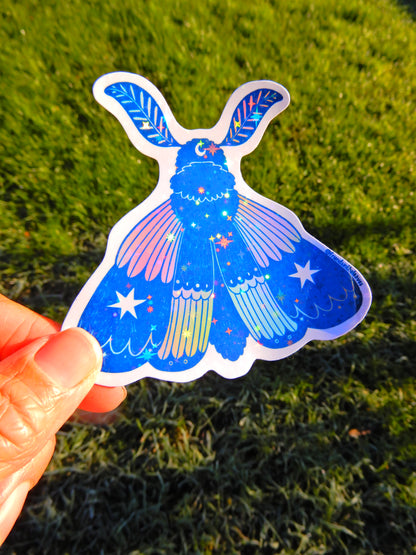 Magic Moth holographic sticker