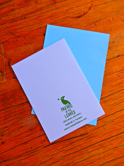Sleeping Thylacine greeting card