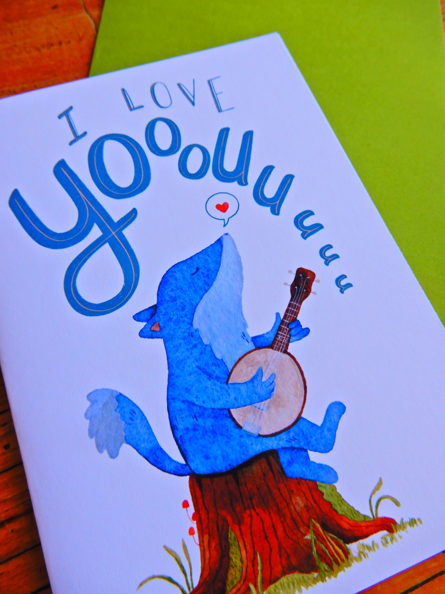 I Love You Wolf greeting card