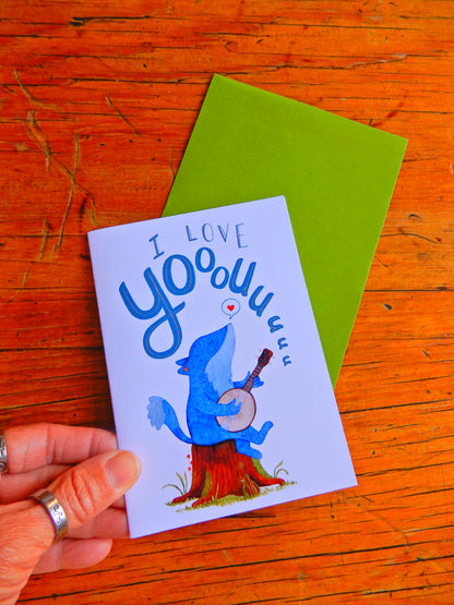 I Love You Wolf greeting card