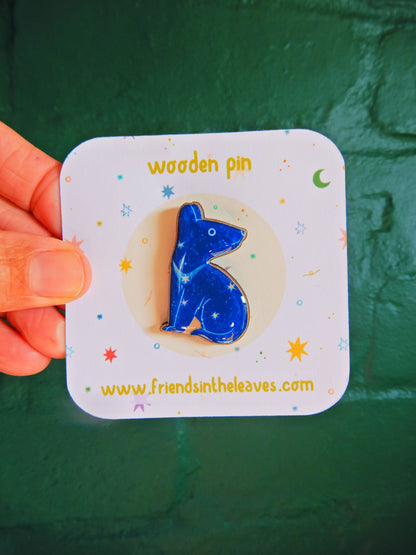 Tasmanian Devil wooden pin