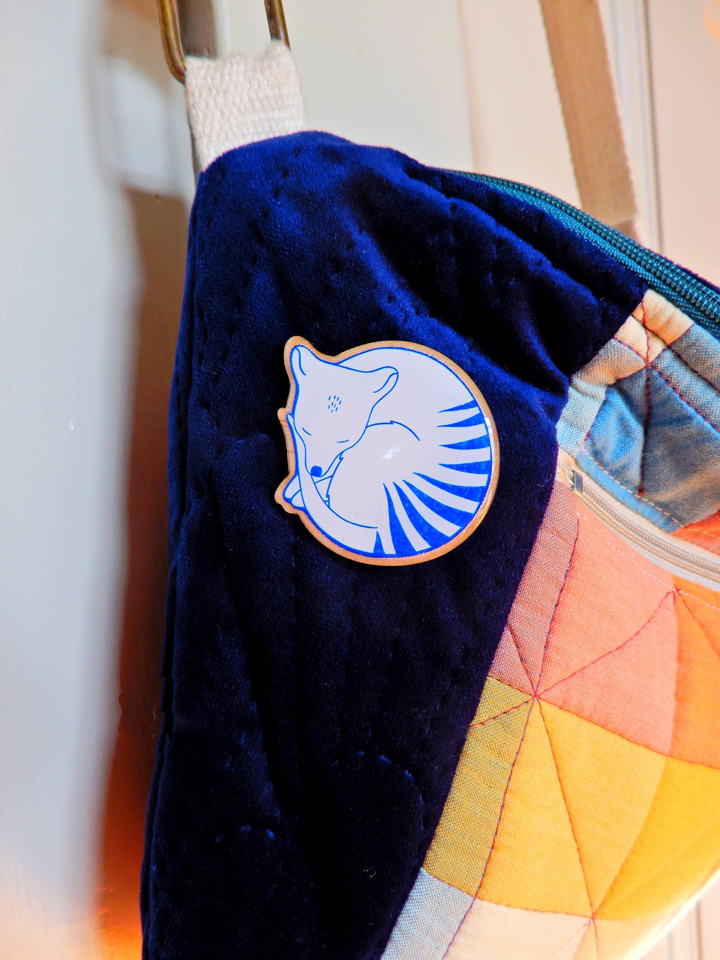 Sleepy Thylacine Tasmanian Tiger pin