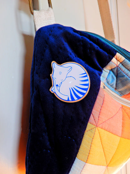 Sleepy Thylacine Tasmanian Tiger pin