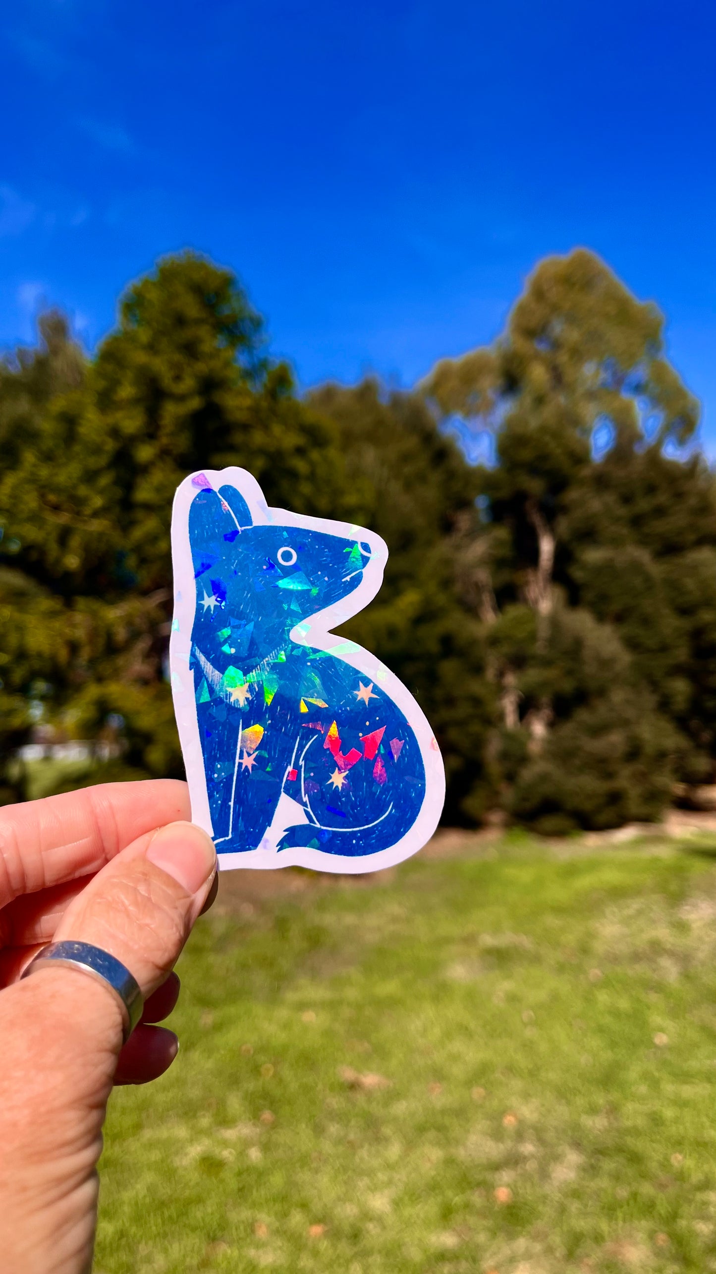 Tasmanian Devil holographic sticker