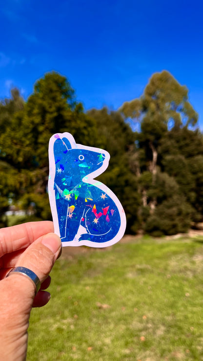Tasmanian Devil holographic sticker