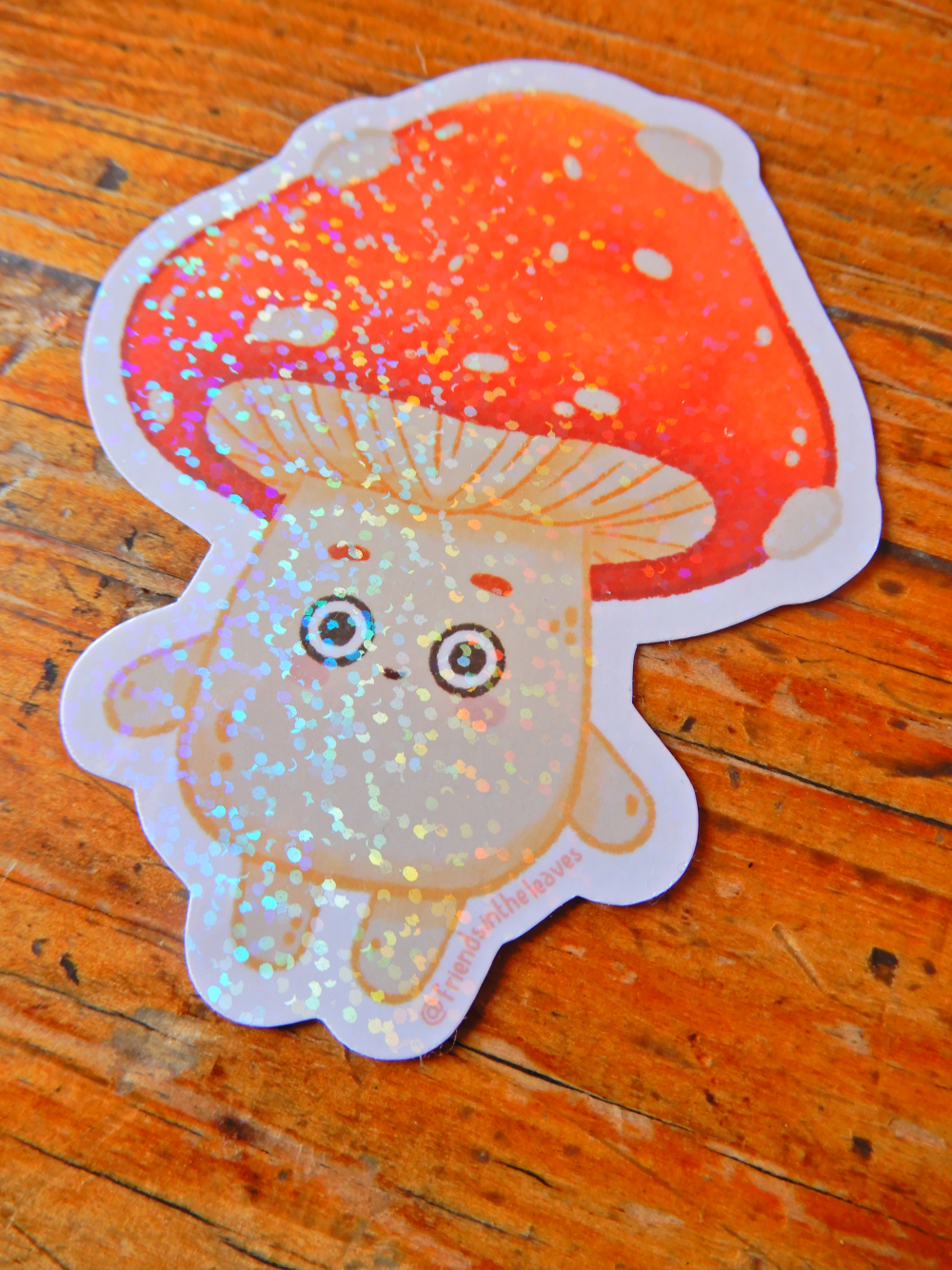 Gus the Mushroom holographic sticker