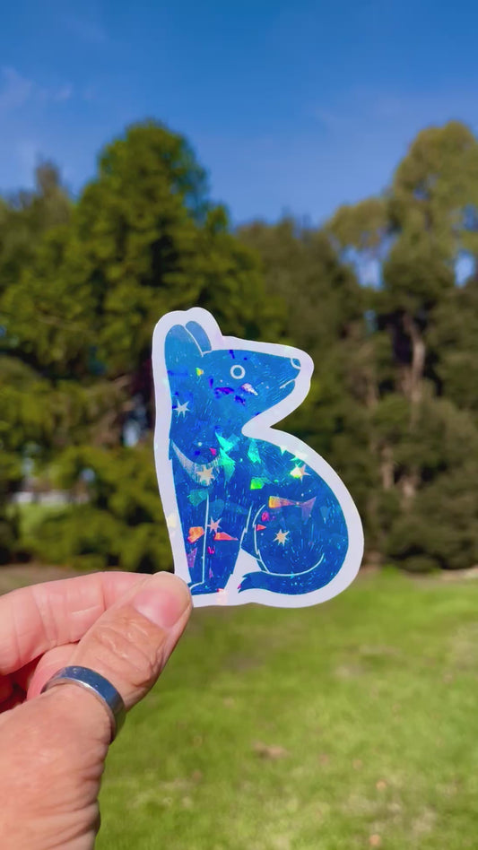 Tasmanian Devil holographic sticker