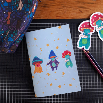 Fungus Friend and daisy  Die Cut Sticker