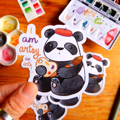 I Am Artsy Panda sticker