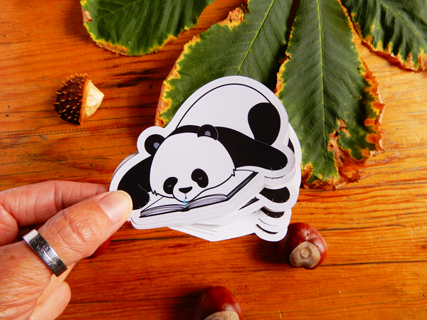 Sleepy Panda Die Cut sticker